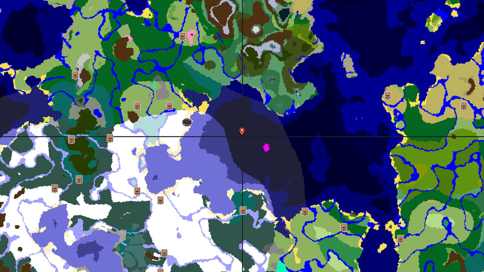 Frozen Ocean World with Nearby Mushroom Fields — Minecraft seed preview