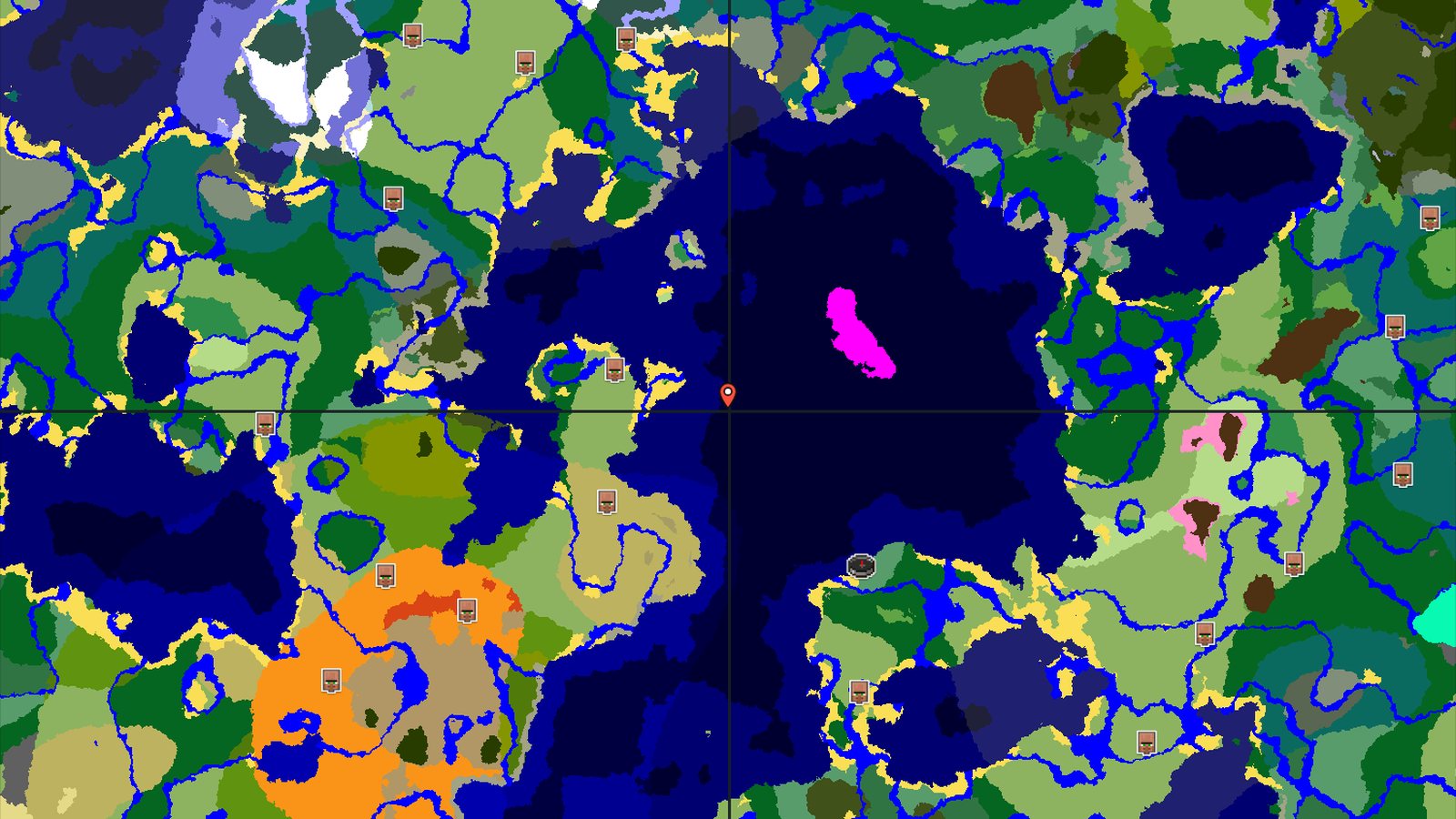 Spawn in Birch, with a Nearby Mushroom Fields Island — Minecraft seed preview