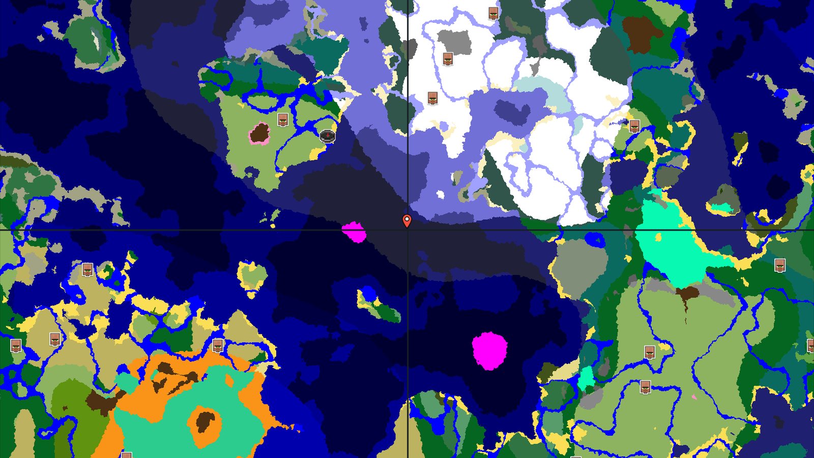 Mushroom Island and Frozen Seas — Minecraft seed preview