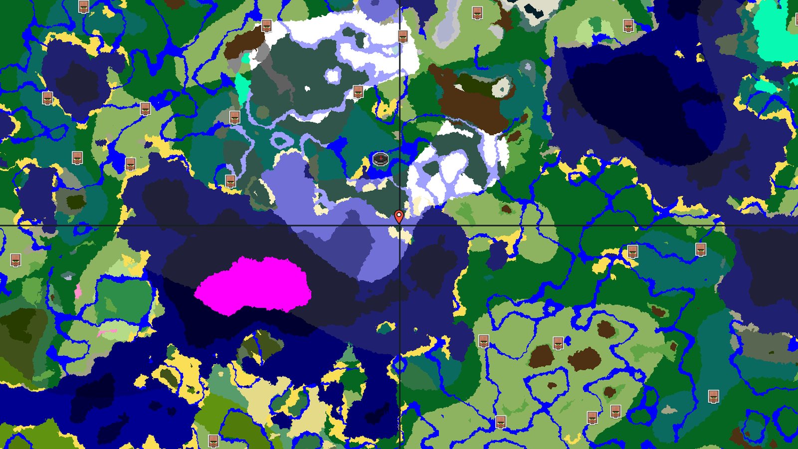 Snowy Taiga with Far-off Mushroom Fields — Minecraft seed preview