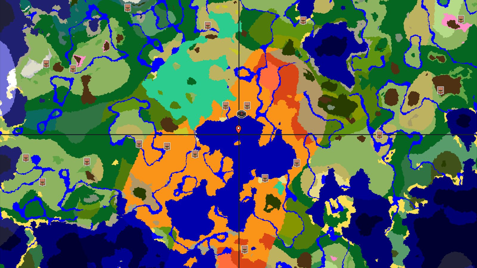 Desert Spawn with Nearby Pyramid and Mangrove Swamp — Minecraft seed preview