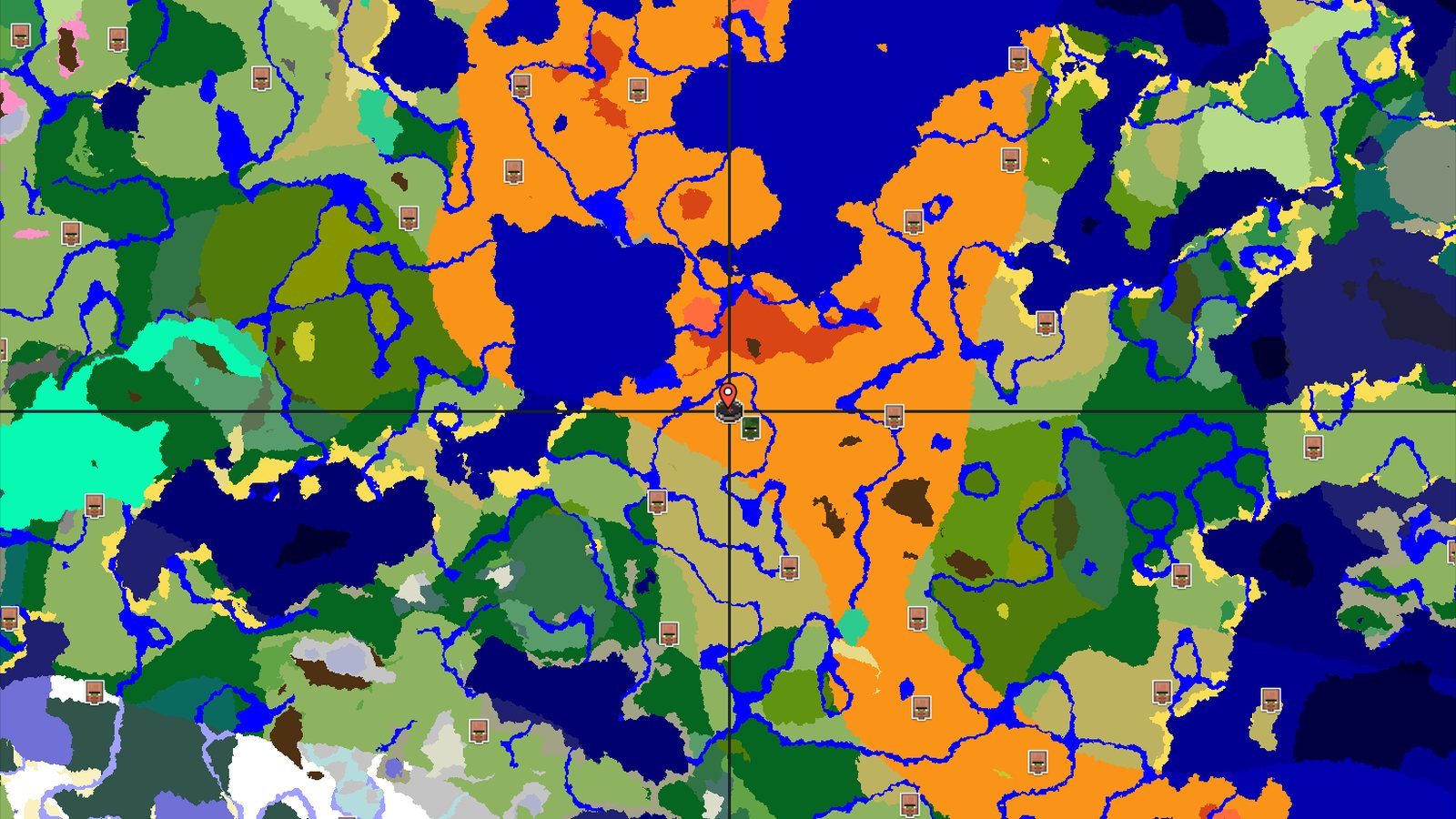 Desert Spawn with a Nearby Village and Badlands — Minecraft seed preview
