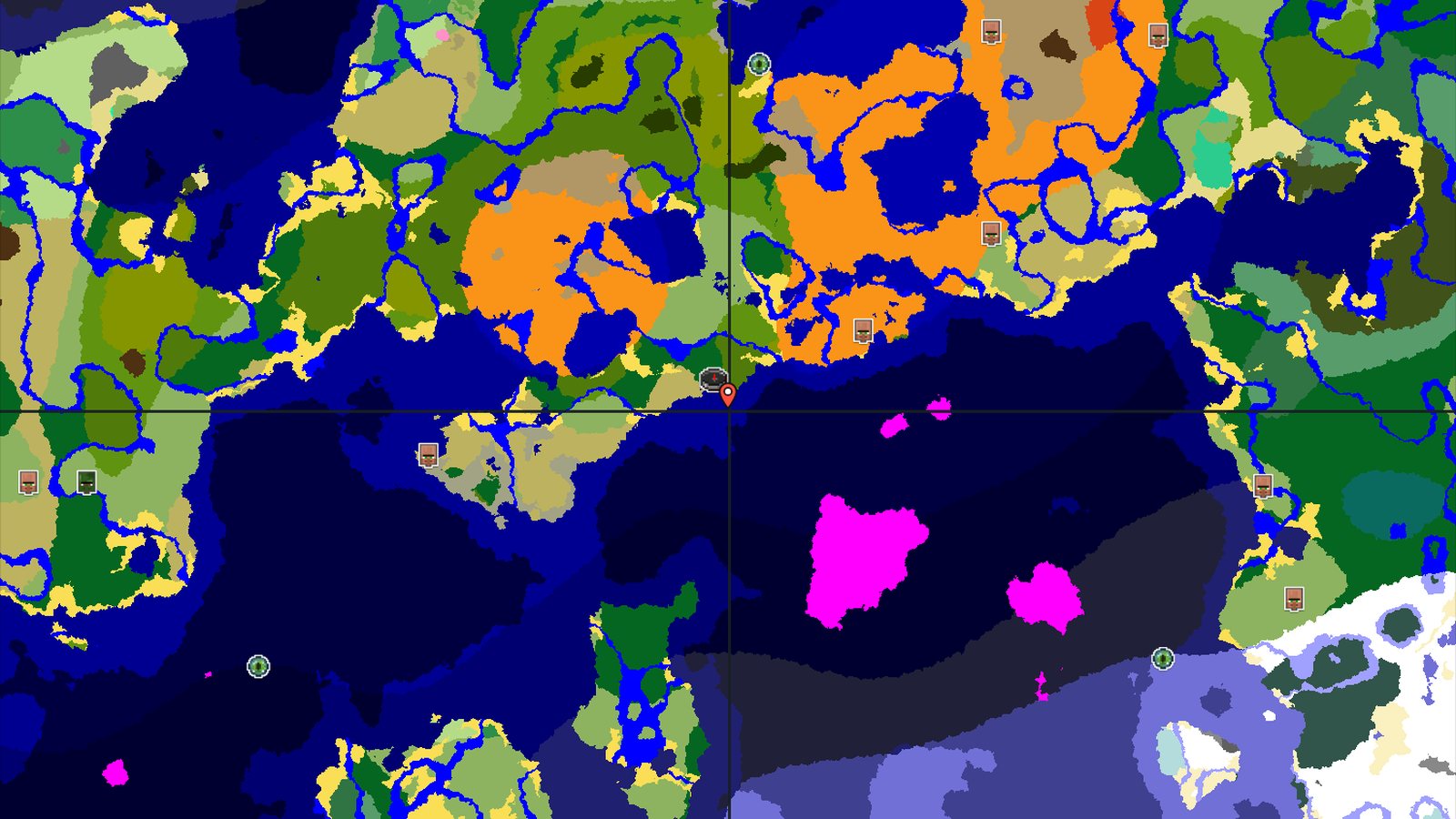 Spawn in a Forest, with a Jungle and Savanna nearby — Minecraft seed preview
