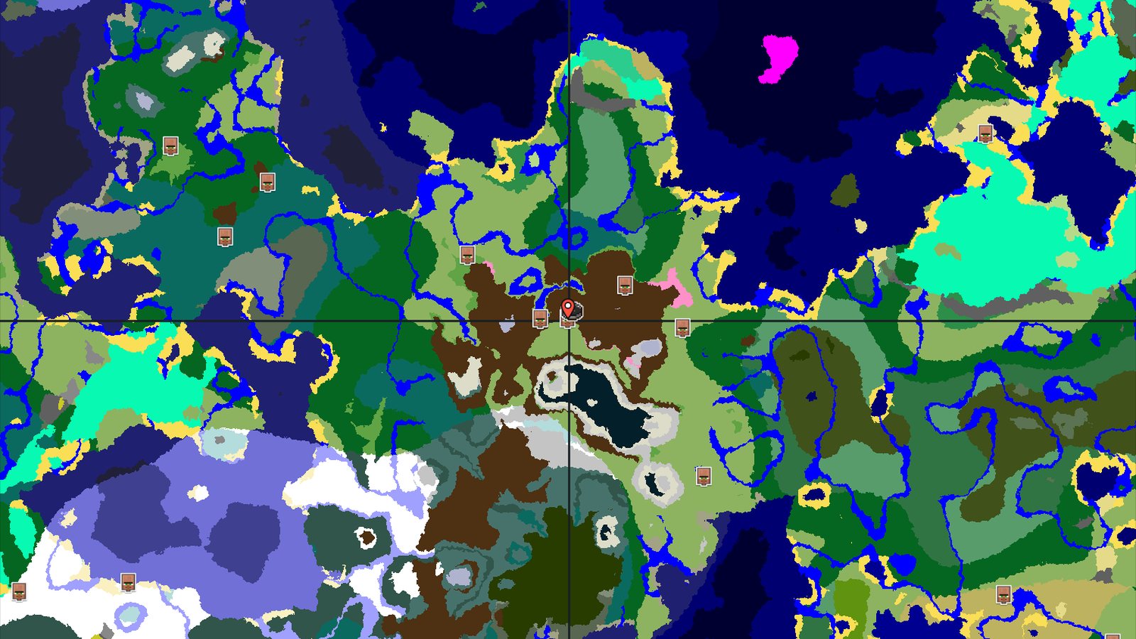 A Mountainous Start with Nearby Structures — Minecraft seed preview