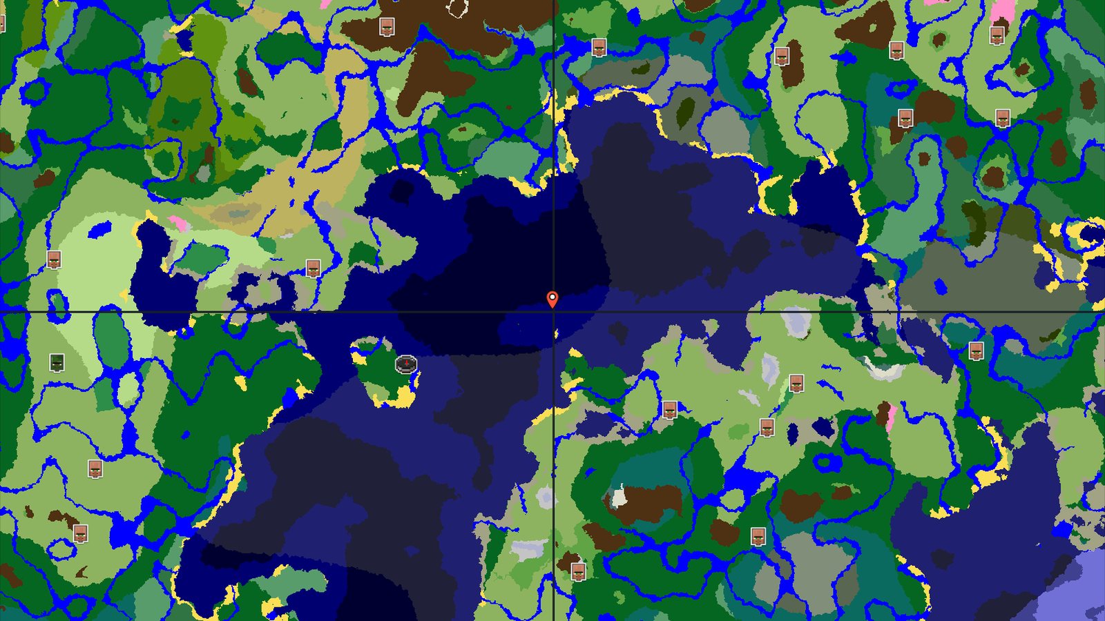 Trial Chambers and Ocean Monument Near Forest Spawn — Minecraft seed preview
