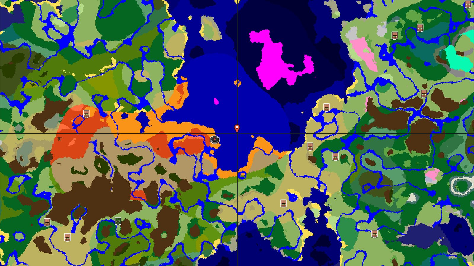 Desert Spawn with Nearby Badlands and Mushroom Island — Minecraft seed preview