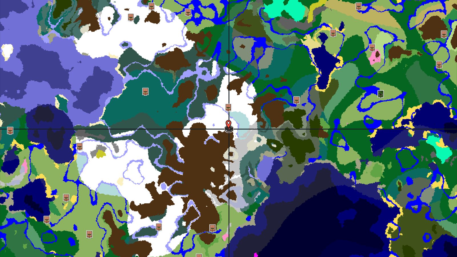 Snowy Peaks and Nearby Ancient City — Minecraft seed preview