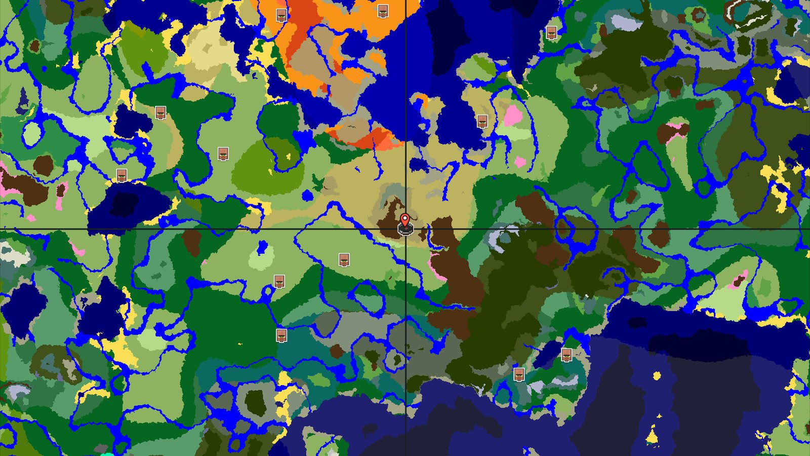 Savanna Plateau with Nearby Cherry Grove and Woodland Mansion — Minecraft seed preview