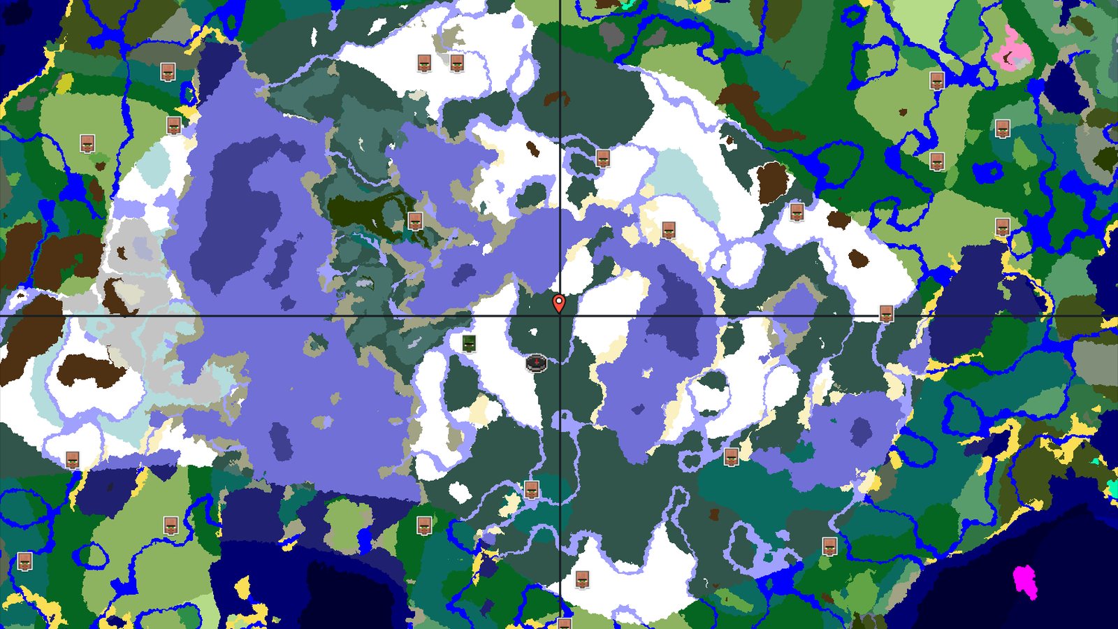 Frozen River Spawn with Nearby Abandoned Village — Minecraft seed preview