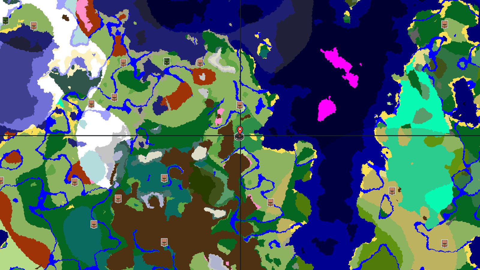 Flower Forest Crater with Cherry Grove — Minecraft seed preview