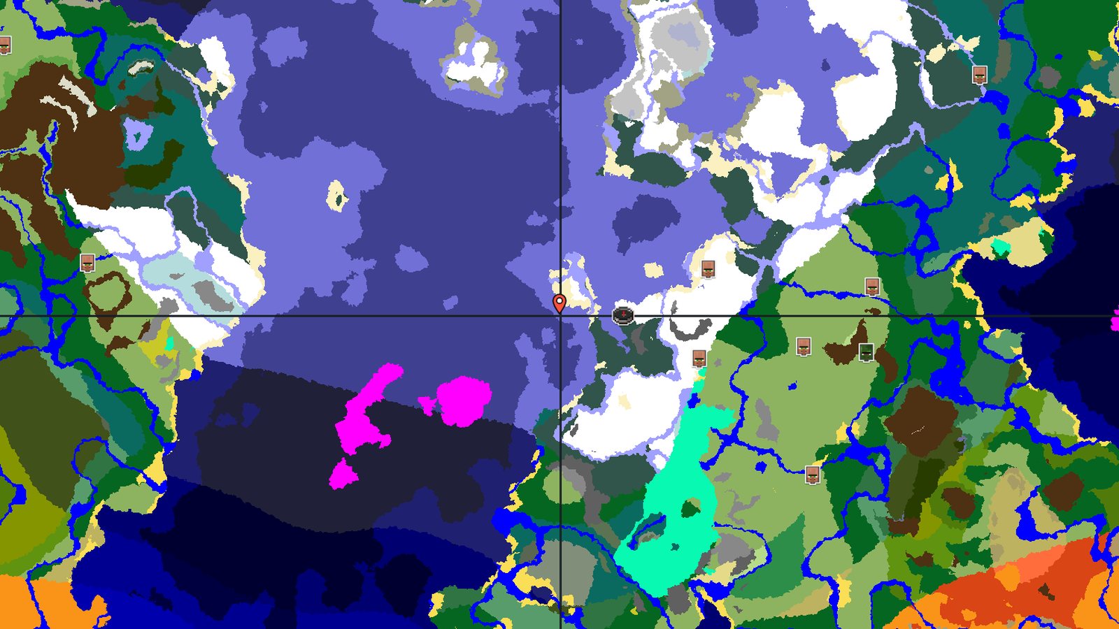 Ocean Monument Near Snowy Taiga Hills and Frozen Ocean — Minecraft seed preview