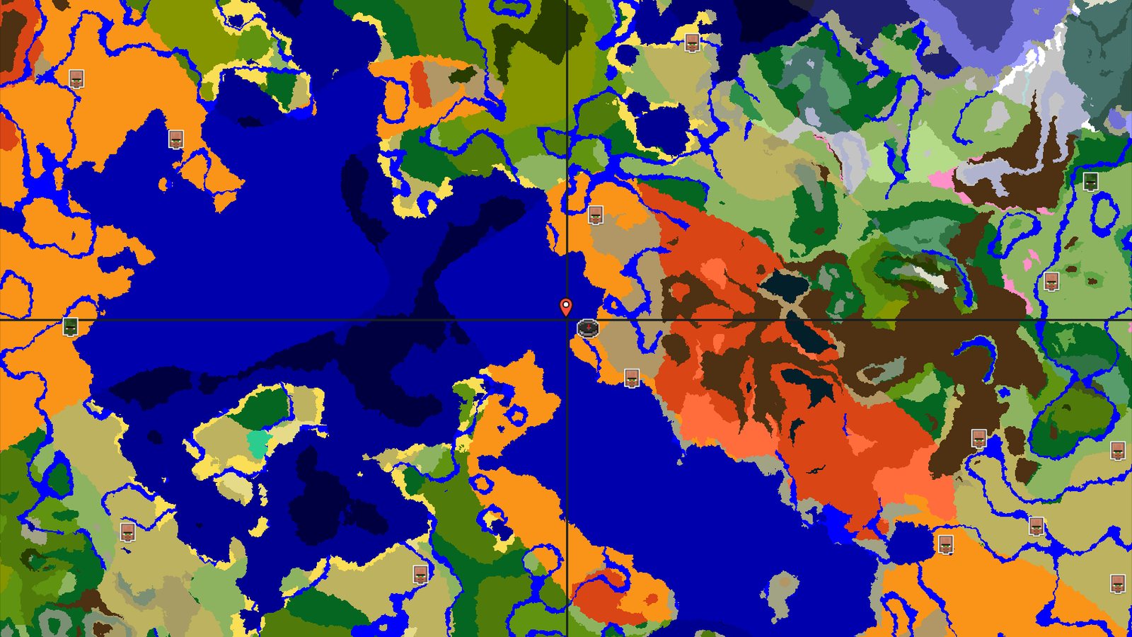 Desert and Badlands with a Nearby Pillager Outpost — Minecraft seed preview