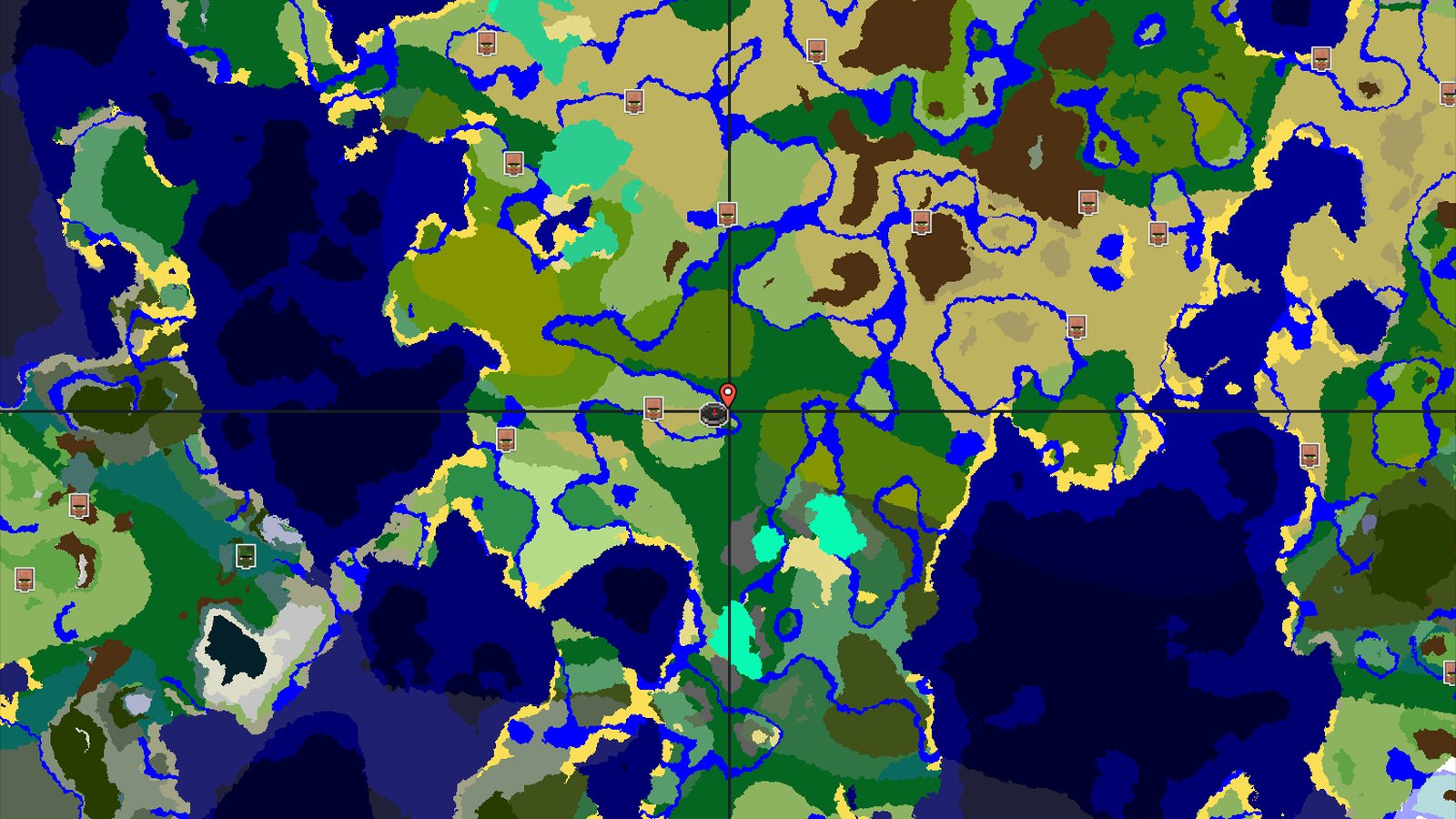 Spawn Near a Village and Jungle Temple — Minecraft seed preview