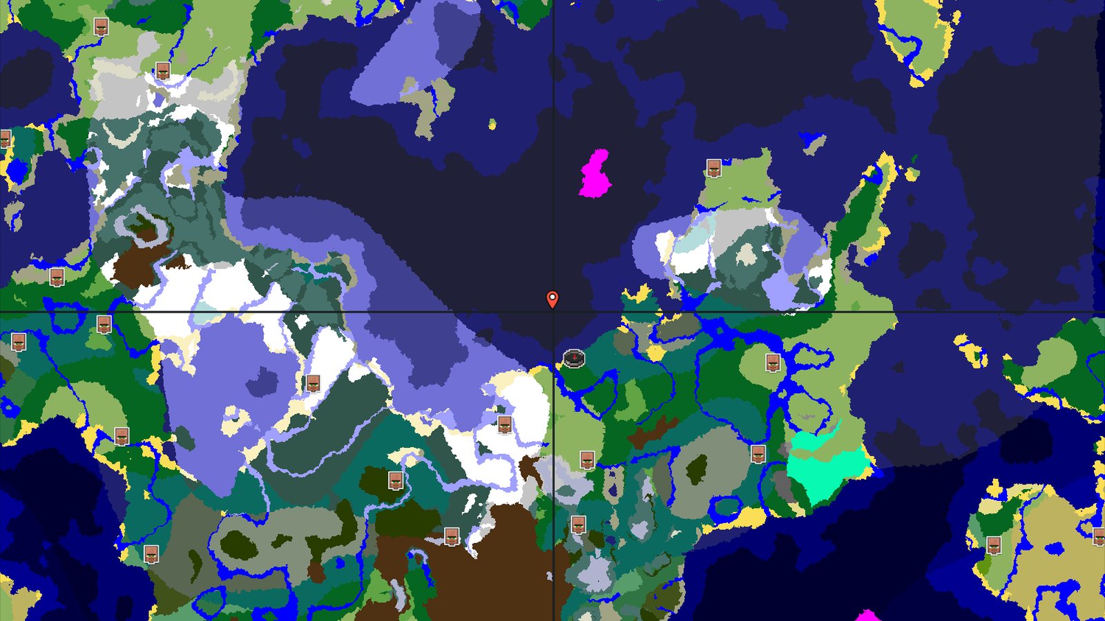 Trial Chambers and Icy Biomes Near a Forest Spawn — Minecraft seed preview