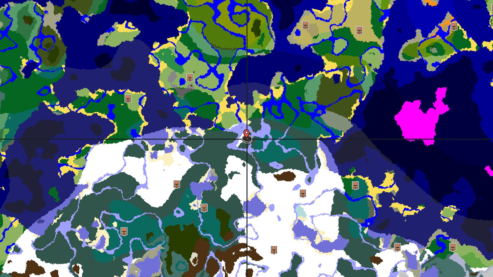 Snowy Taiga Island with a Village — Minecraft seed preview