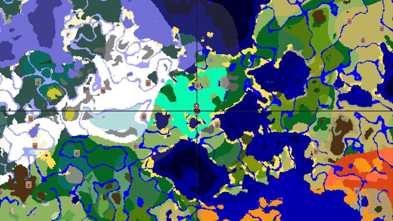 Dappled Forest and Snowy Plains — Minecraft seed preview