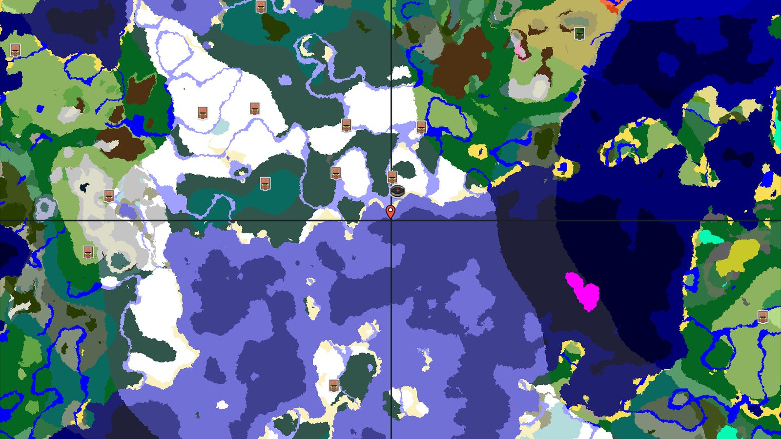 Cold Shores and Mineshafts — Minecraft seed preview