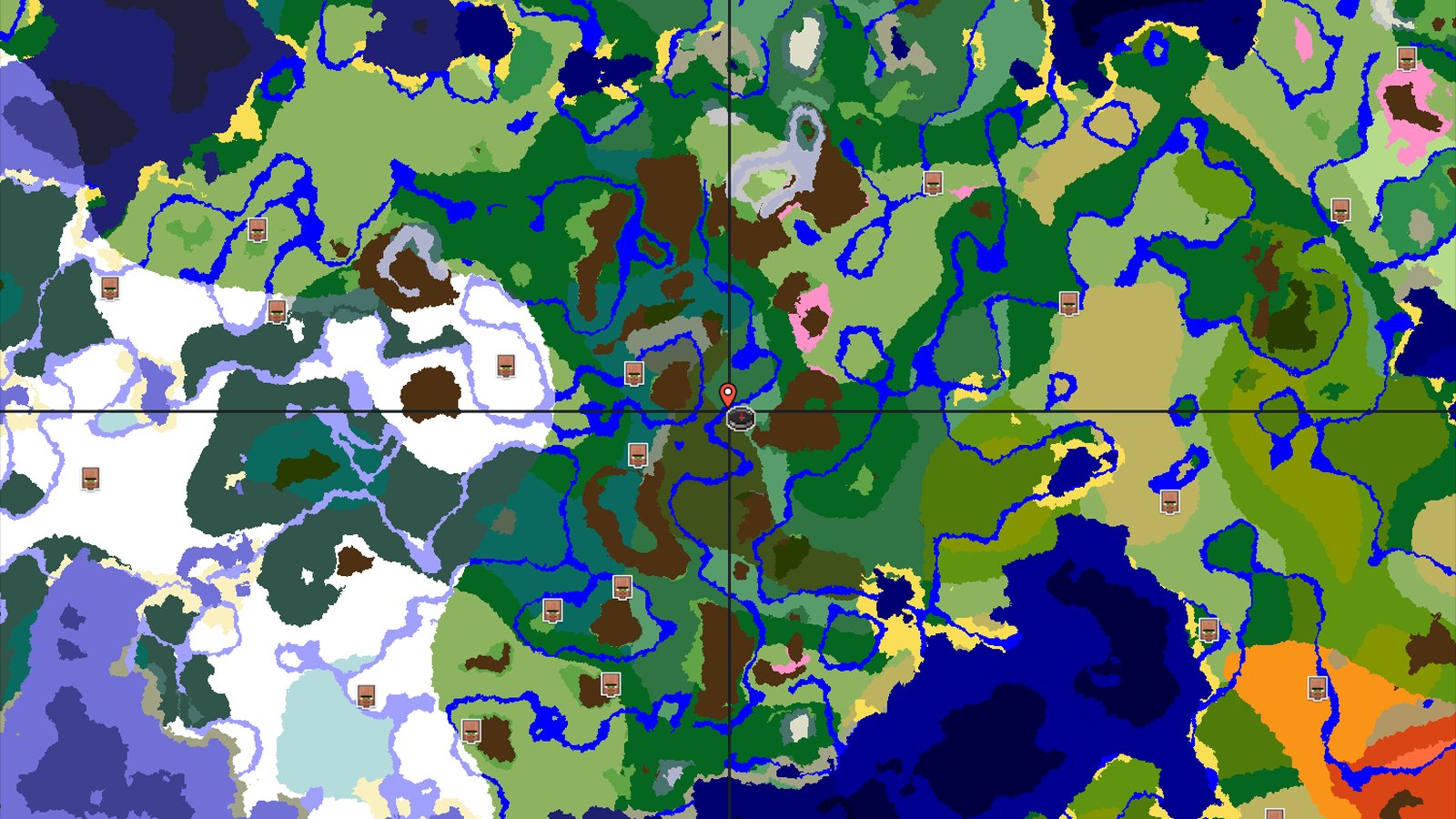 Pale Garden and Cherry Grove Near Forest Spawn — Minecraft seed preview