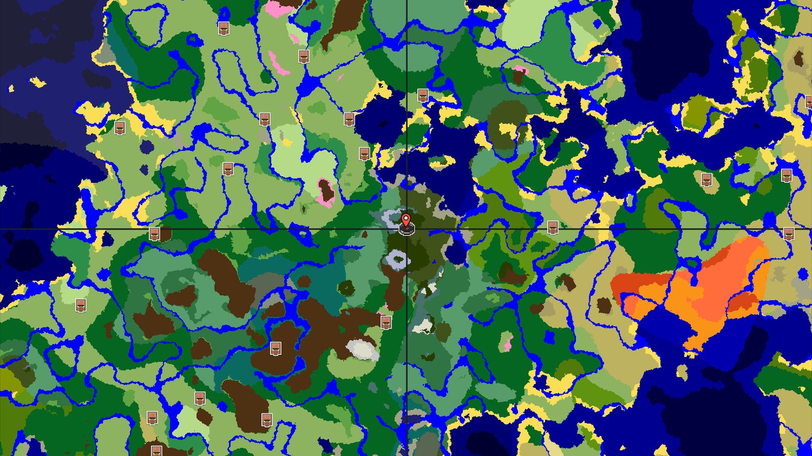 Grove Spawn with Nearby Trial Chambers and Peaks — Minecraft seed preview