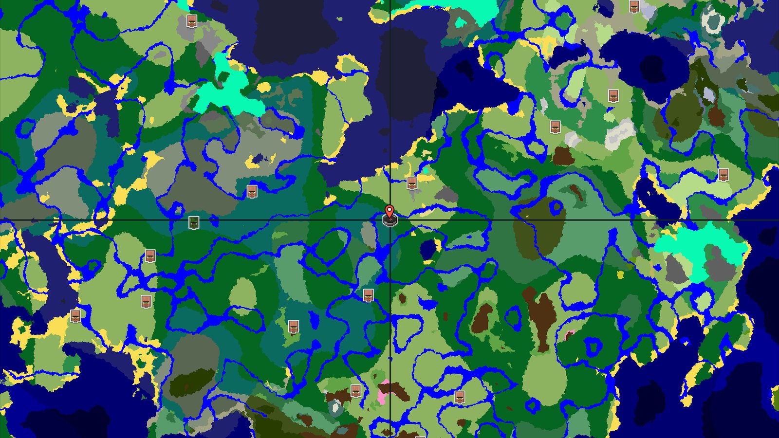 Forest and Taiga with Nearby Trail Ruins — Minecraft seed preview
