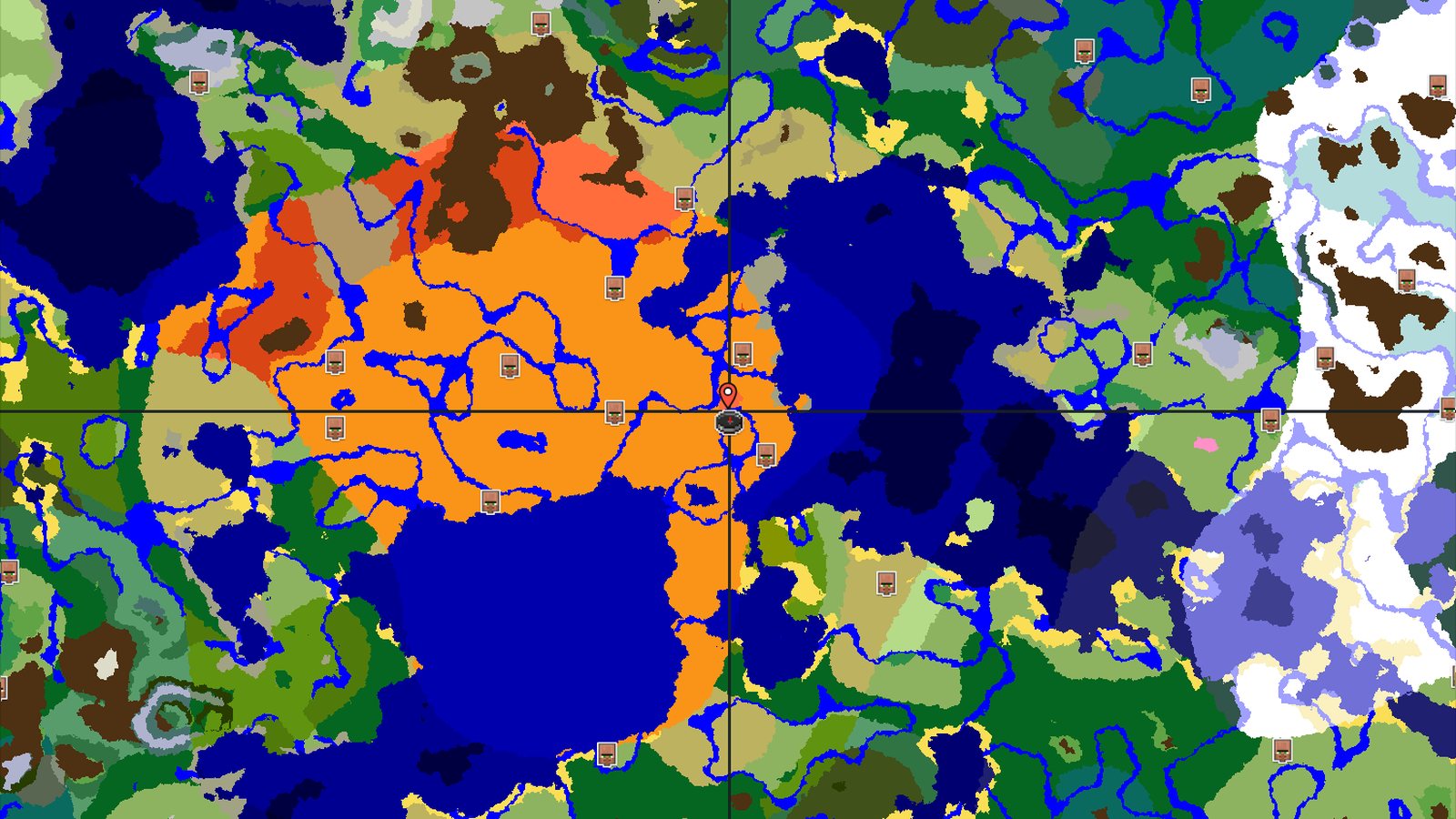 Spawn Near Eroded Badlands and a Desert Village — Minecraft seed preview