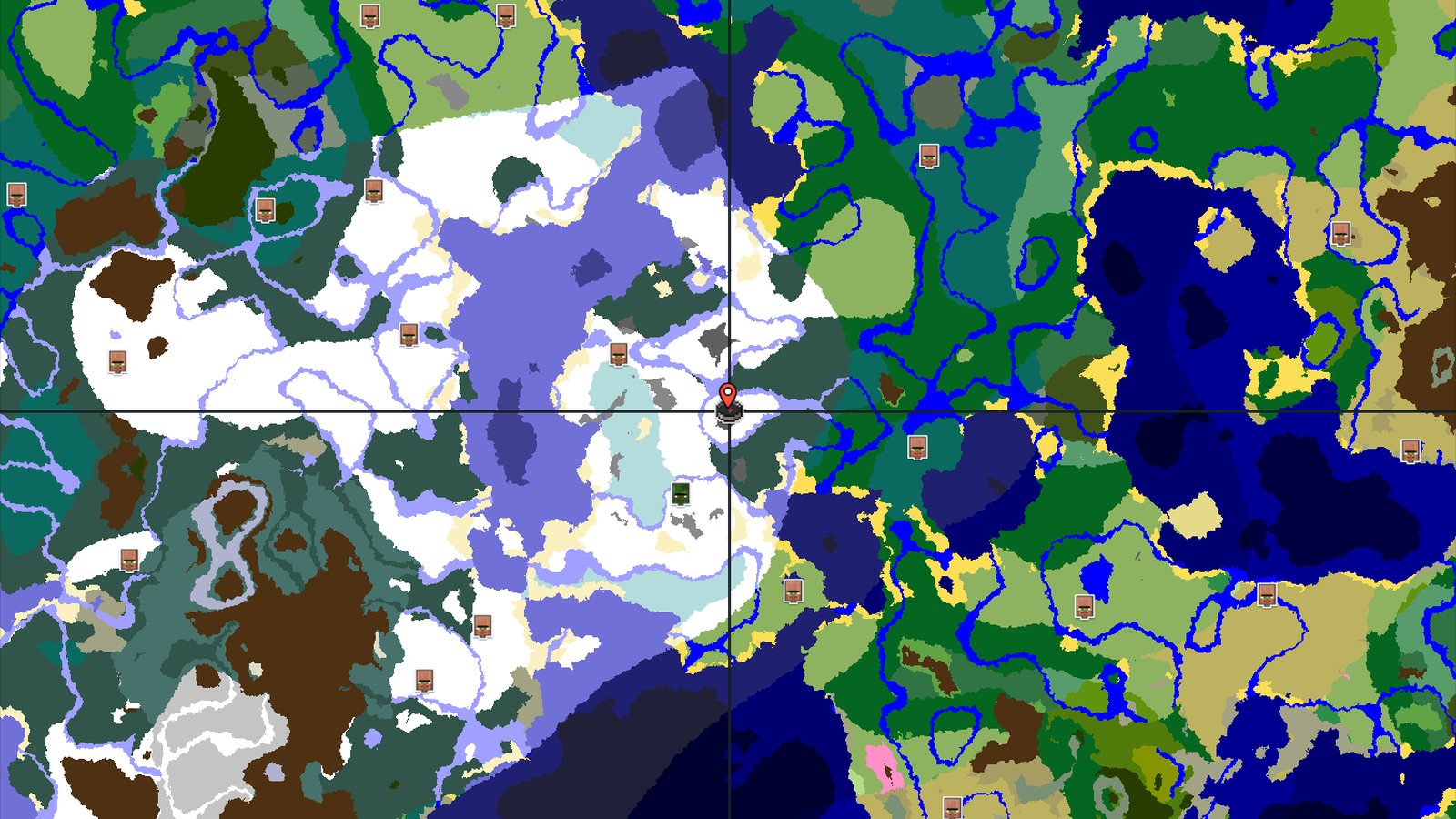 Frozen River Spawn with an Abandoned Village Nearby — Minecraft seed preview