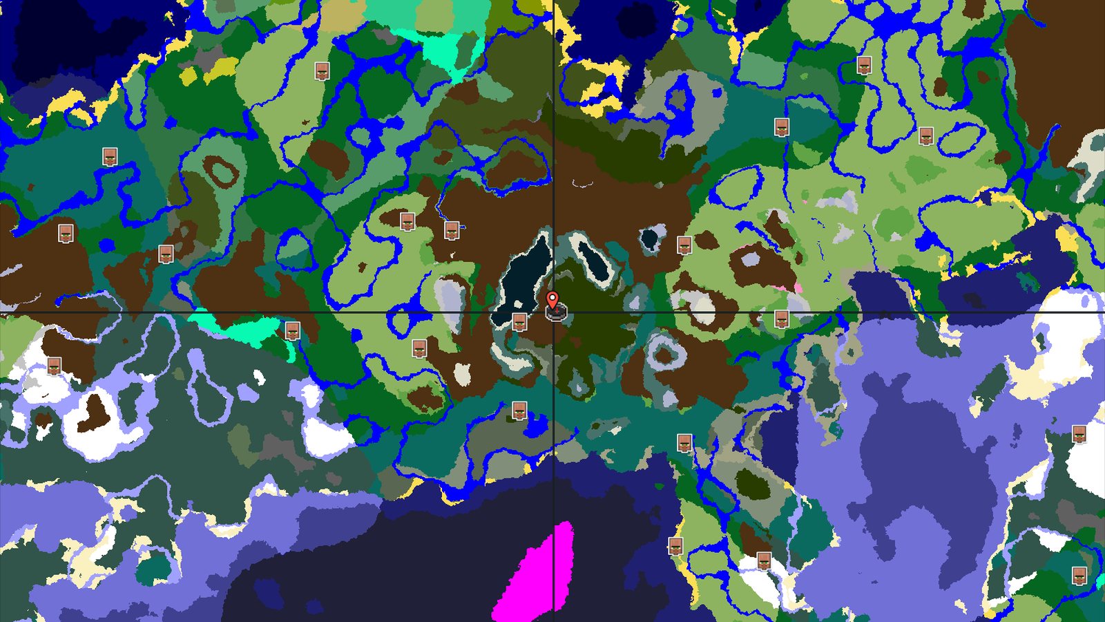 Deep Mountain Valley and Underground Treasures — Minecraft seed preview
