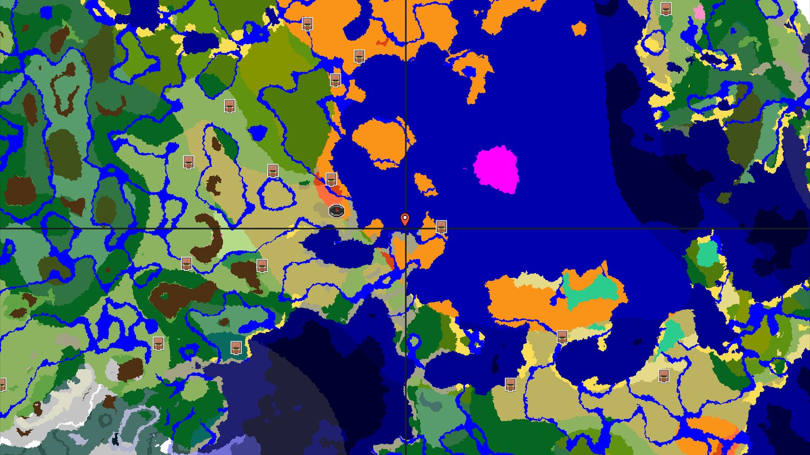 Eroded Badlands Spawn with Close Jungle and Desert — Minecraft seed preview