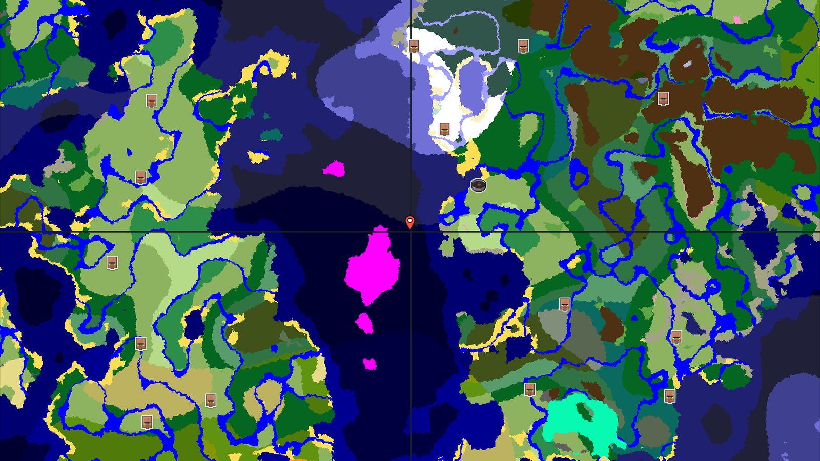Mushroom Fields and Flower Forest Near Spawn — Minecraft seed preview