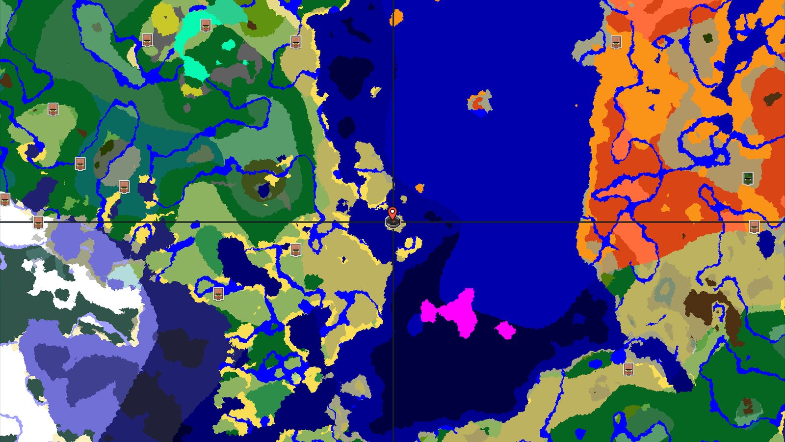 Savanna Spawn Surrounded by Oceans — Minecraft seed preview