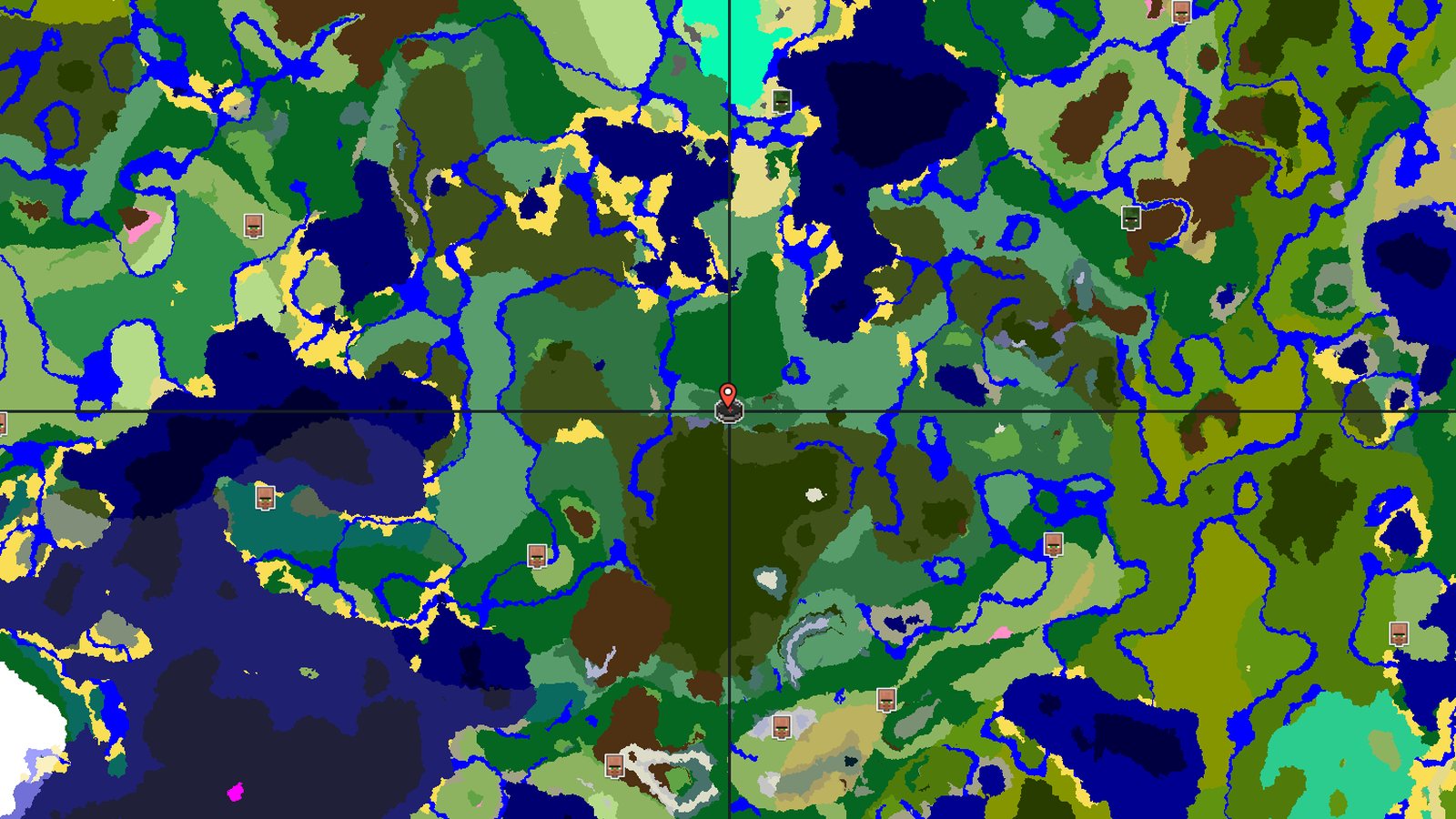 Pale Garden and Frozen Peaks — Minecraft seed preview
