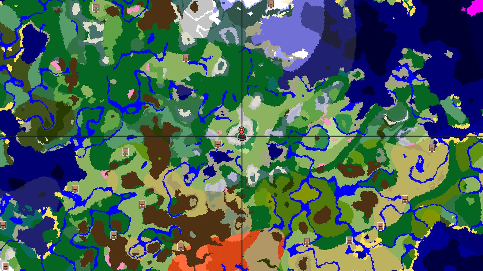 A Jagged Peaks Crater with a Hidden Cherry Grove — Minecraft seed preview