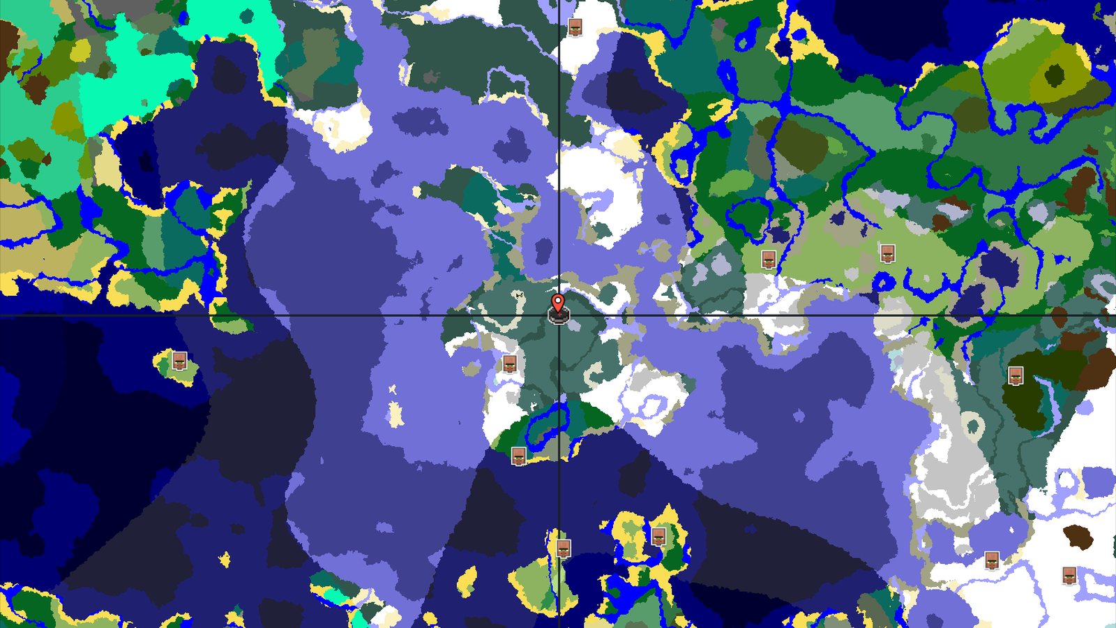 Spawn in a Grove with Frozen Peaks a short walk away — Minecraft seed preview