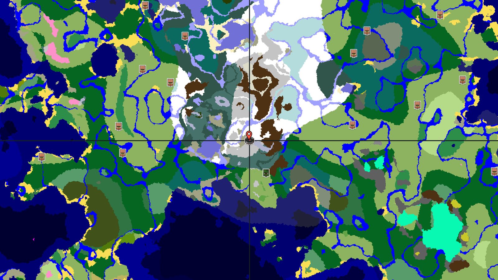 Snowy Slopes and Frozen Peaks Near Spawn — Minecraft seed preview