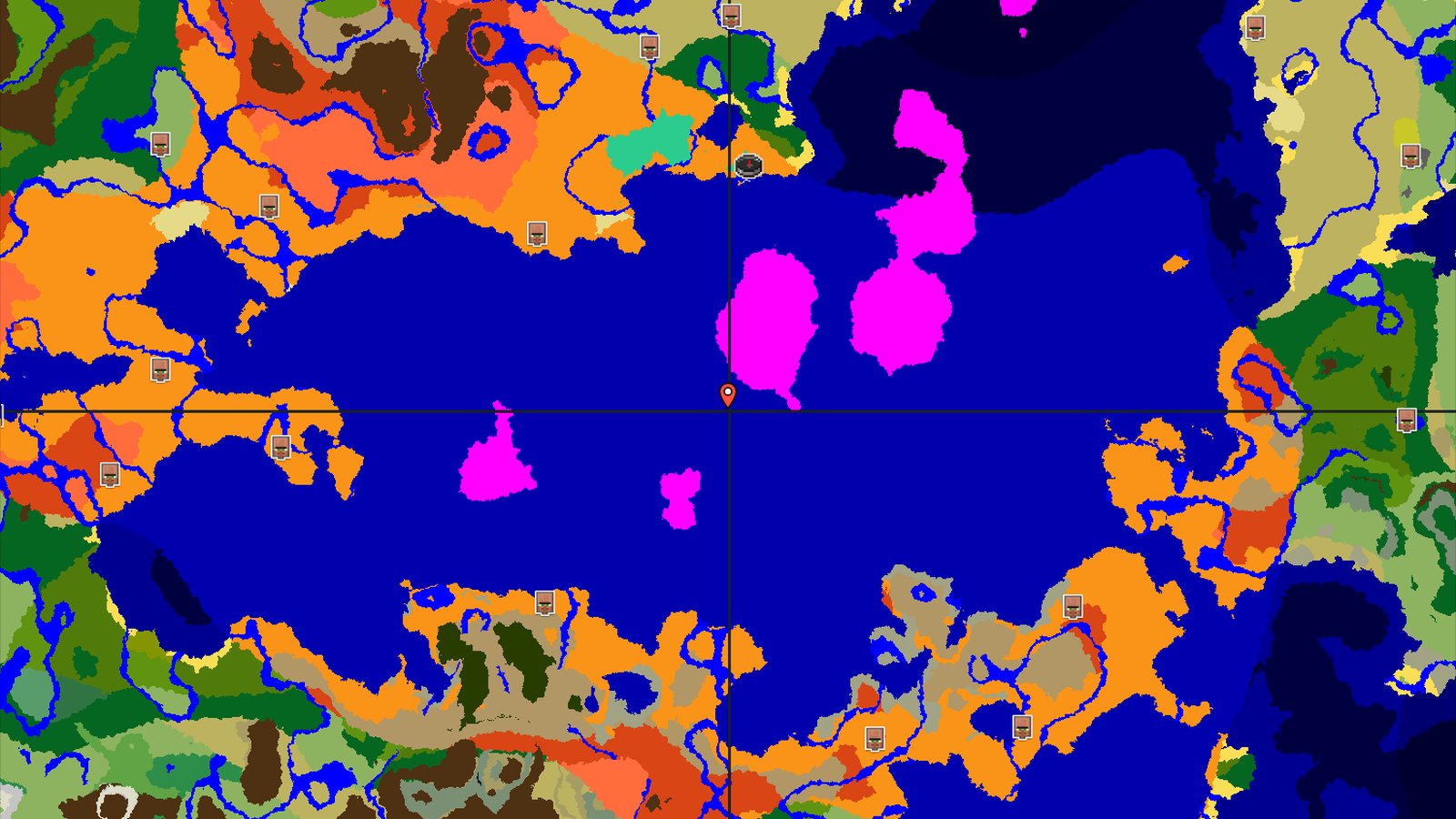 Spawn in Desert, Near Mangrove Swamp and Mushroom Fields — Minecraft seed preview