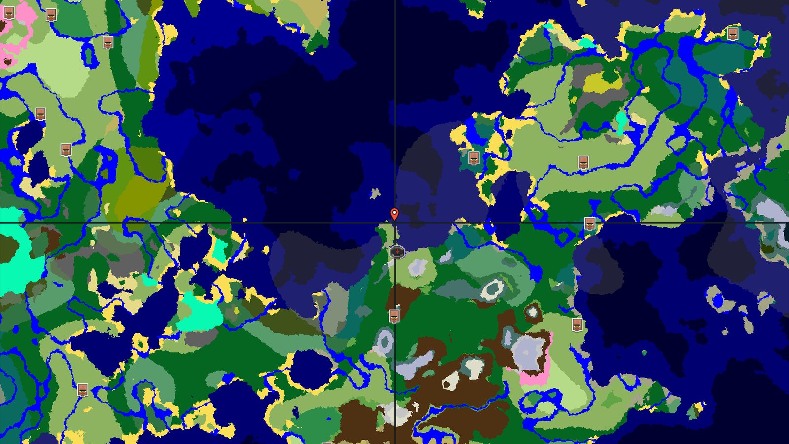 Spawn in Plains with Mountains and Ocean Nearby — Minecraft seed preview