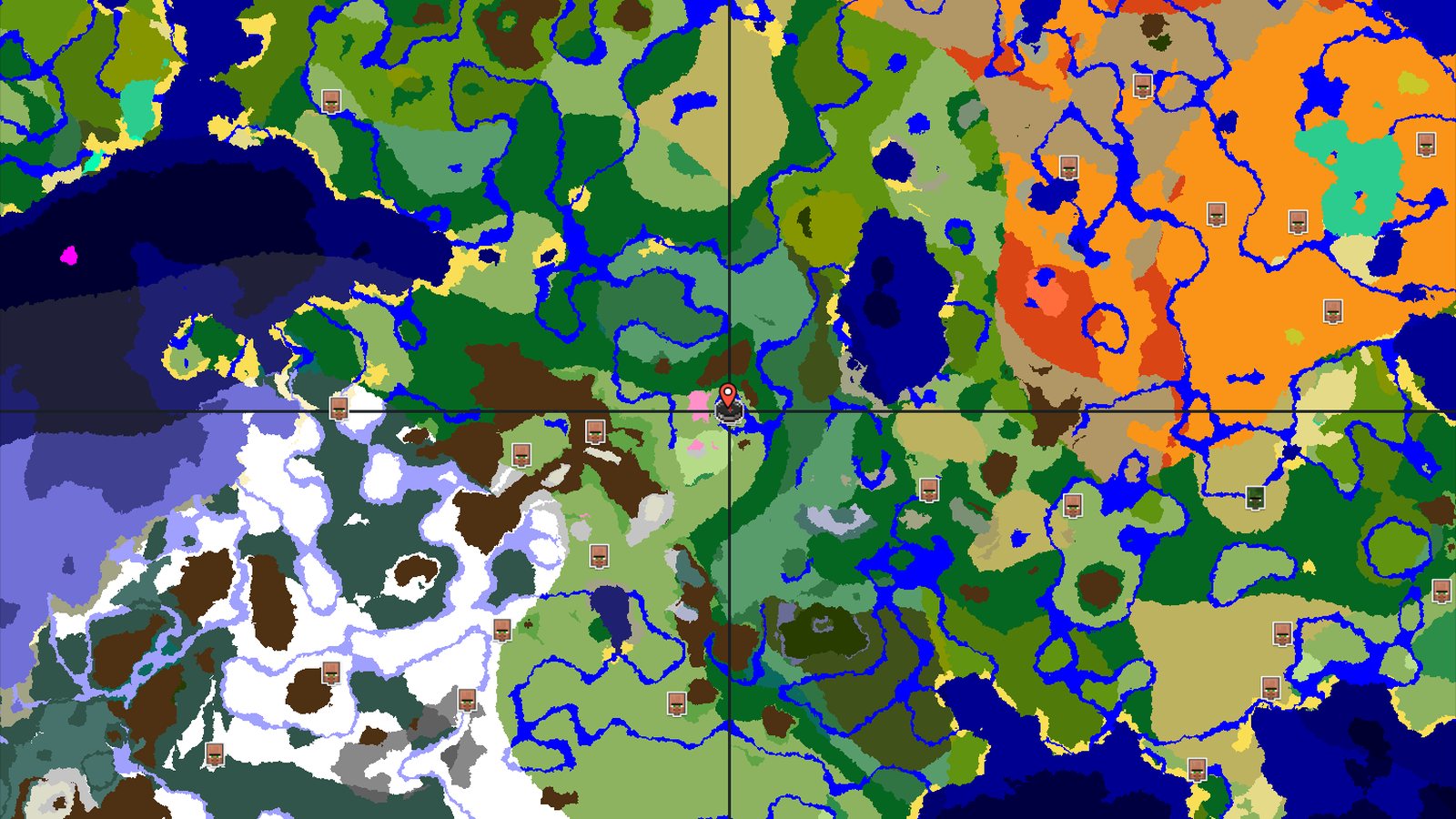 Spawn Near a Village and Cherry Grove Mountains — Minecraft seed preview