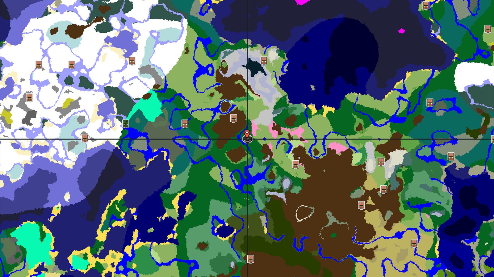 Spawn Near a Broad Cherry Grove and Snowy Peaks — Minecraft seed preview