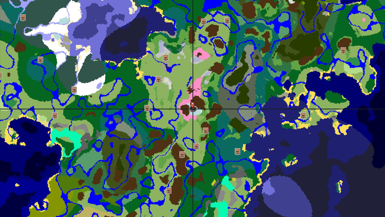 Ice Spikes Spawn with Nearby Cherry Grove and Mineshaft — Minecraft seed preview