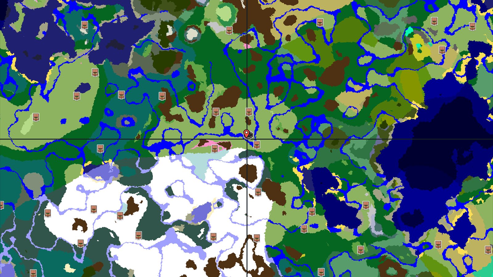 Cherry Grove and Snowy Peaks Near a Plains Spawn — Minecraft seed preview