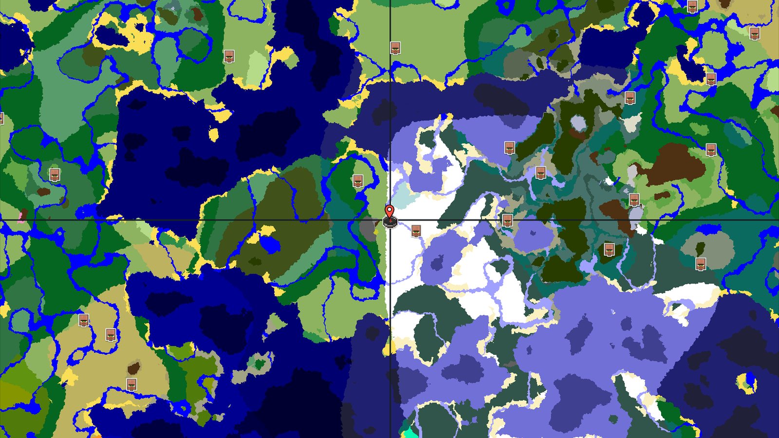 Ice Spikes Near a Village and Trial Chambers — Minecraft seed preview