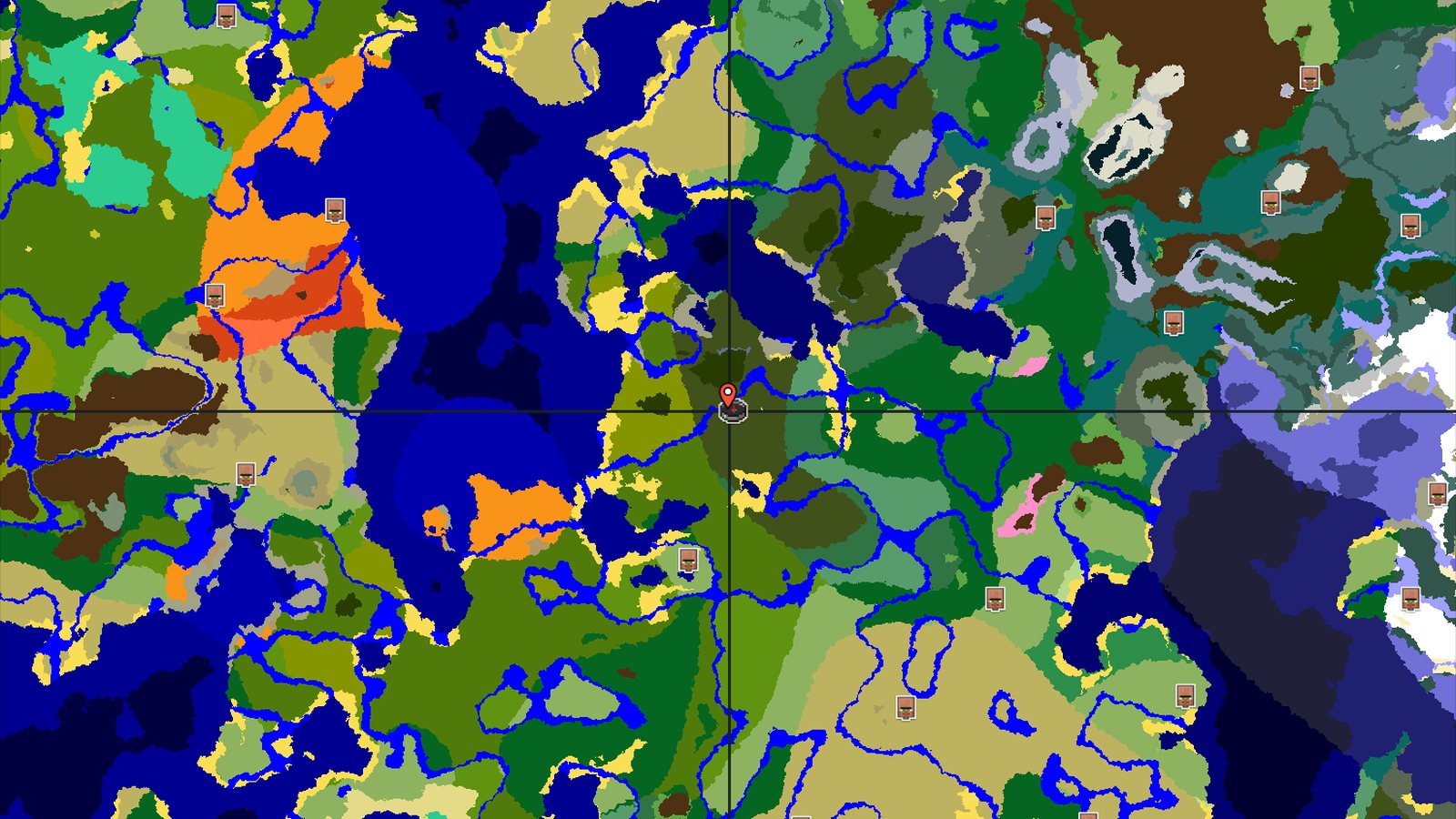 Woodland Mansion and Jungle near Dark Forest Spawn — Minecraft seed preview