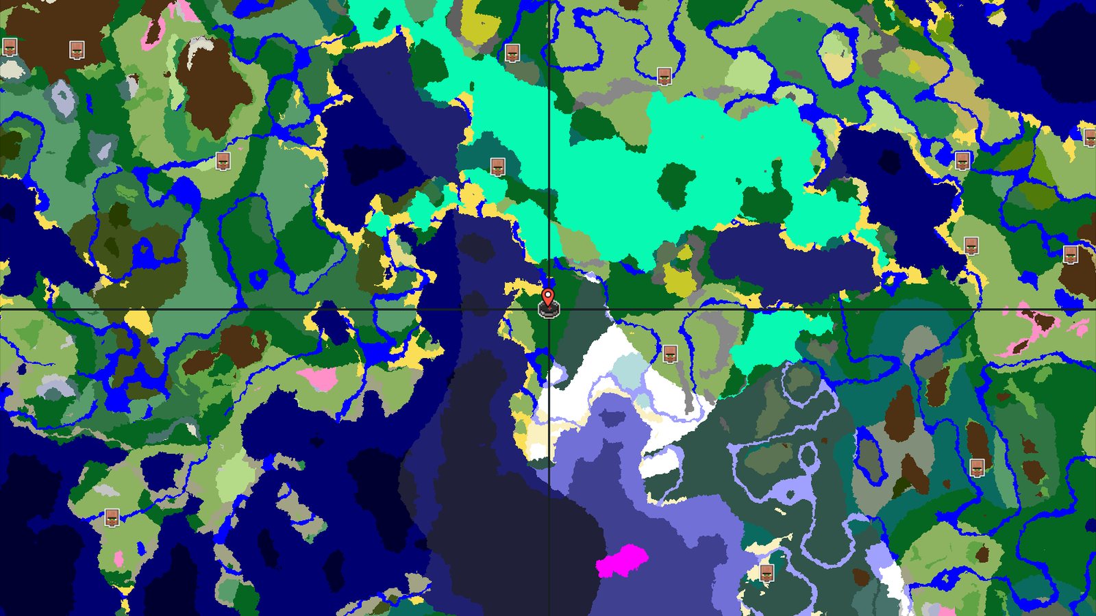 Forest Spawn with Nearby Cold Biomes and Structures — Minecraft seed preview
