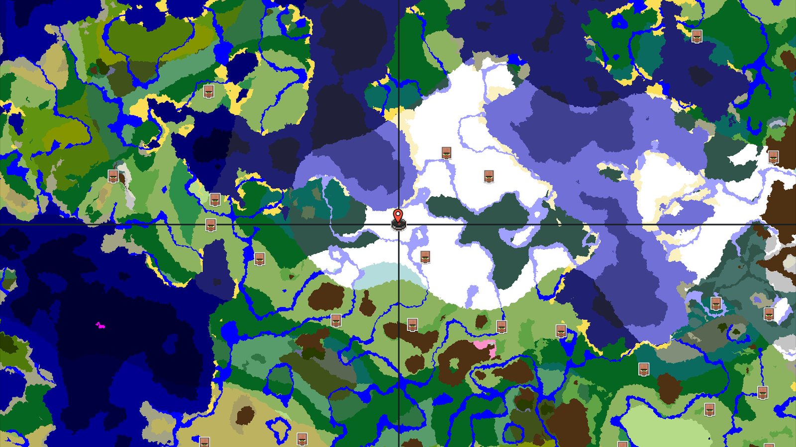 Frozen Tundra with Nearby Ice Spikes and Amethyst — Minecraft seed preview