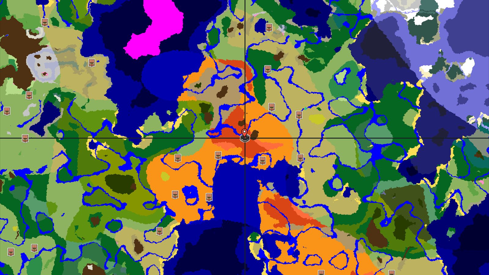 Badlands and Desert with a Nearby Eroded Badlands — Minecraft seed preview