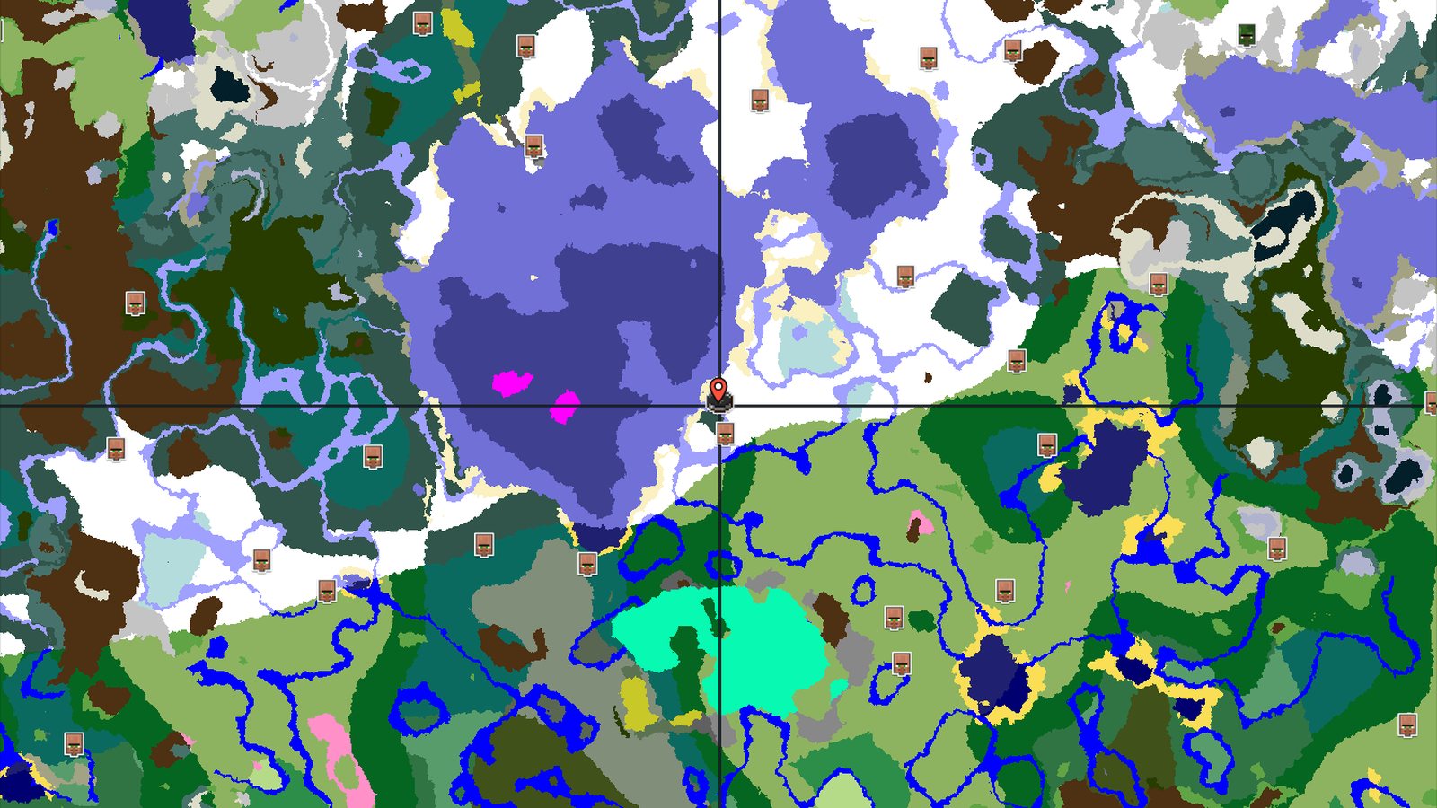 Snowy Start with a Nearby Village and Ocean Monument — Minecraft seed preview