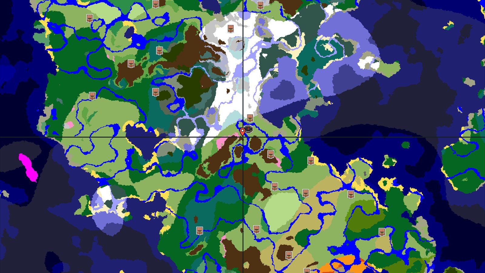 Ice Spikes and Cherry Grove Near Plains Spawn — Minecraft seed preview