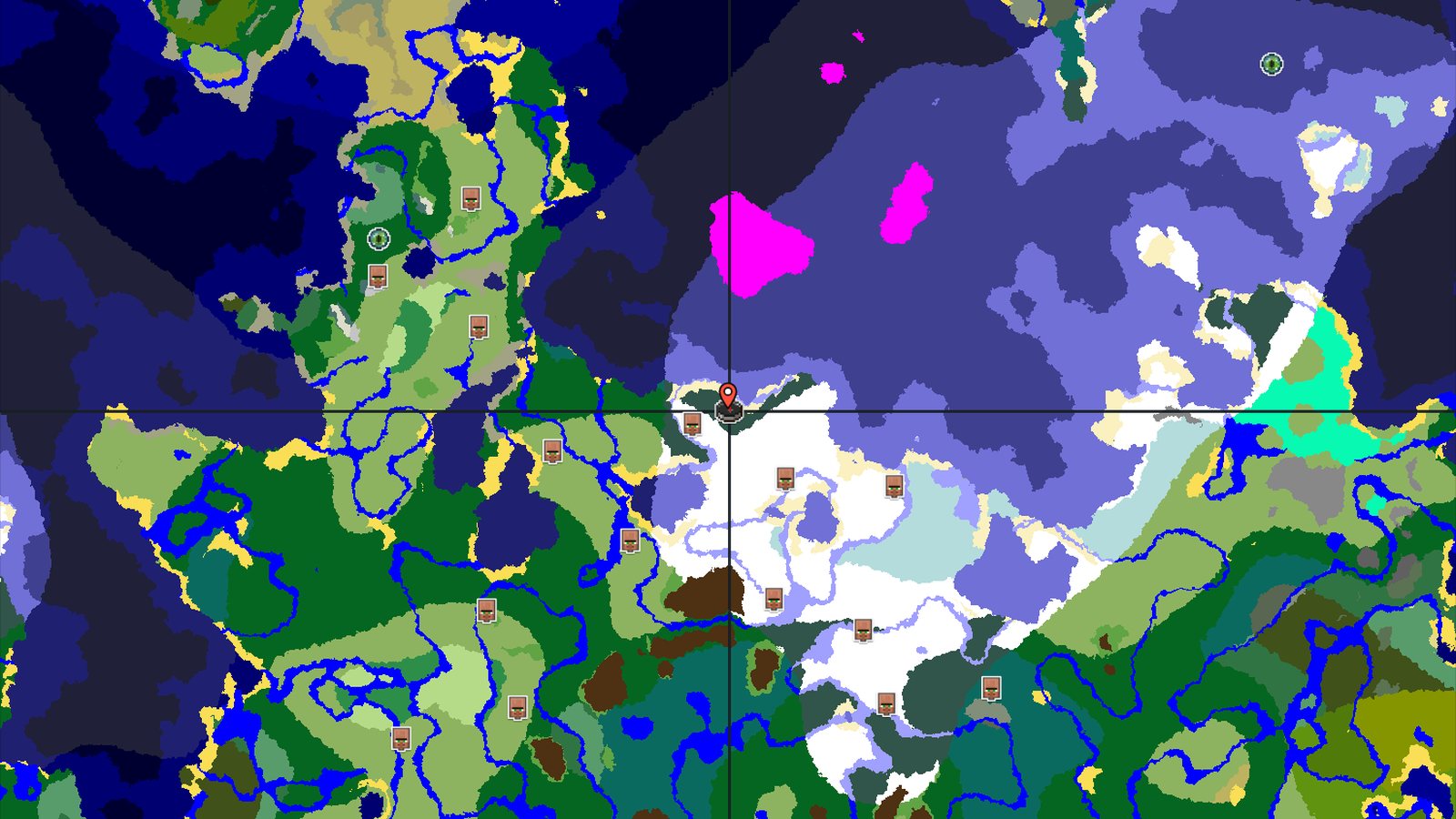 Frozen Ocean With Nearby Villages — Minecraft seed preview