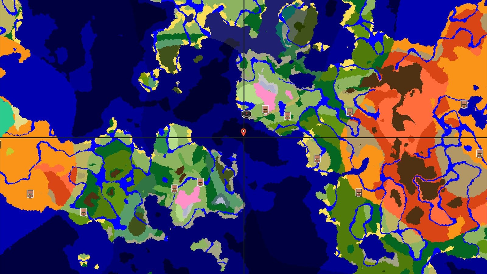 Ocean Sprawls With Nearby Cherry Grove Hills — Minecraft seed preview