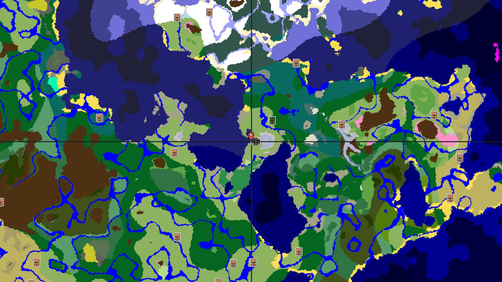 Frozen Peaks Village in the Hills — Minecraft seed preview